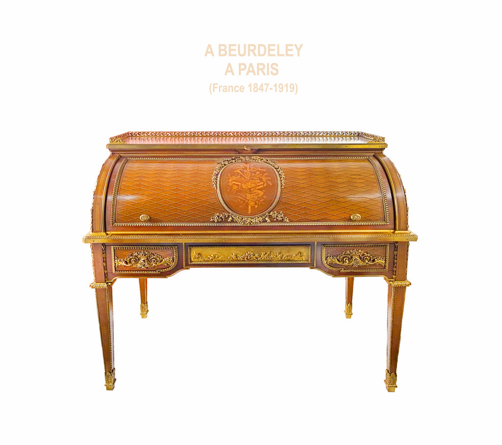 19th Century French Ormolu-Mounted Rolltop Desk by Alfred Beurdeley