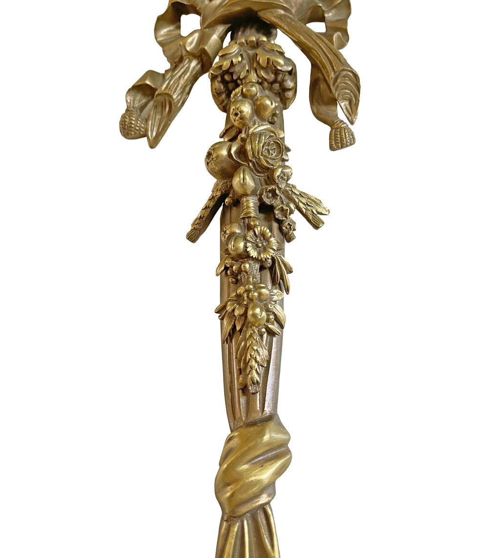 19th C. Pair of French Ormolu Four Branch Wall Lights After Beurdeley Attrb. Hen