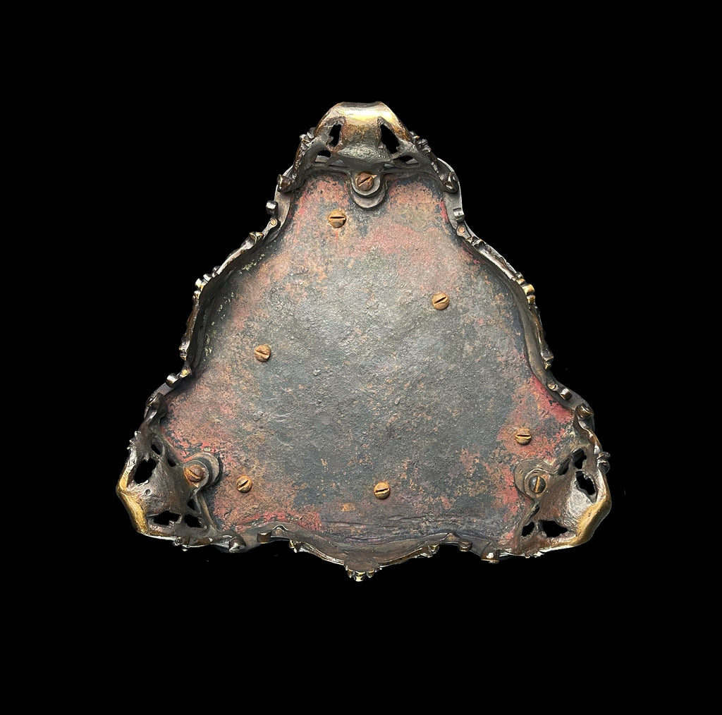 An Elaborated Renaissance Style Patinated Bronze Inkwell by e.f. Caldwell & Co.