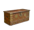 An Indian Brass Mounted Stained Hardwood Chest