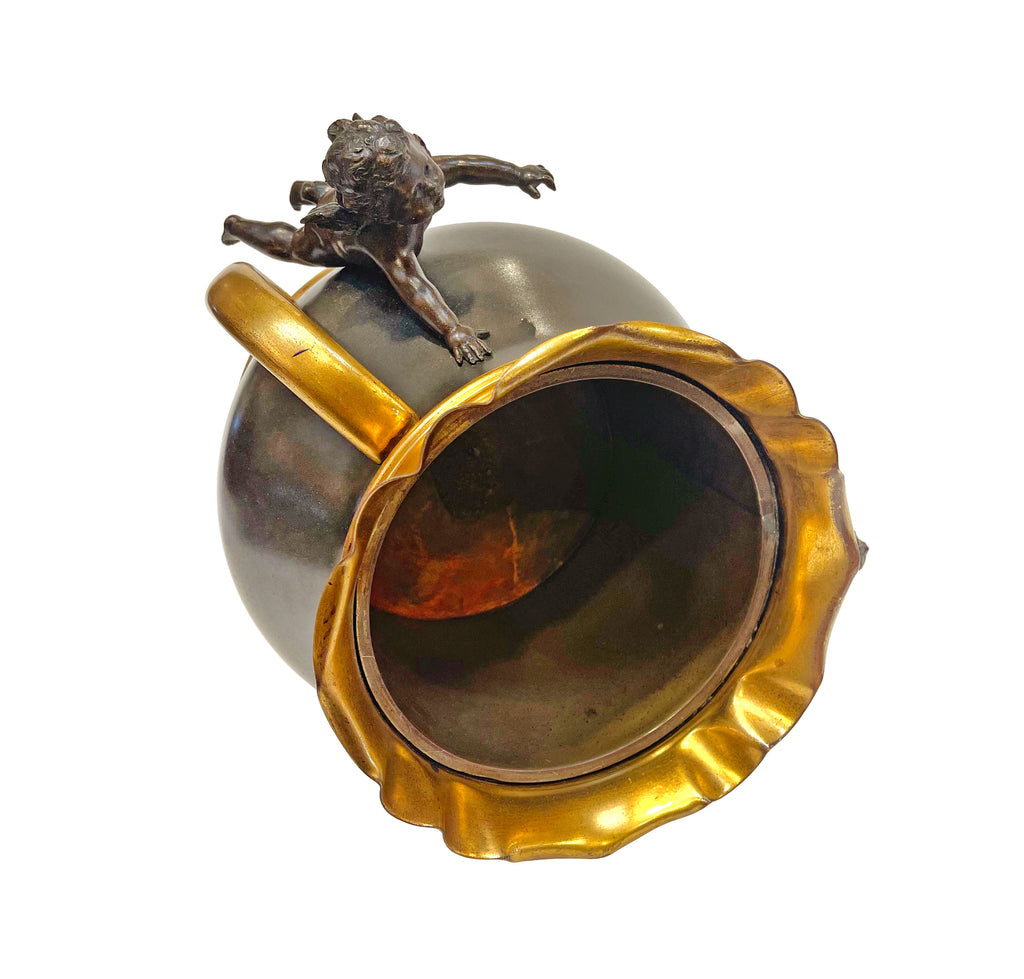 A Patinated Bronze & Ormolu Jardiniere