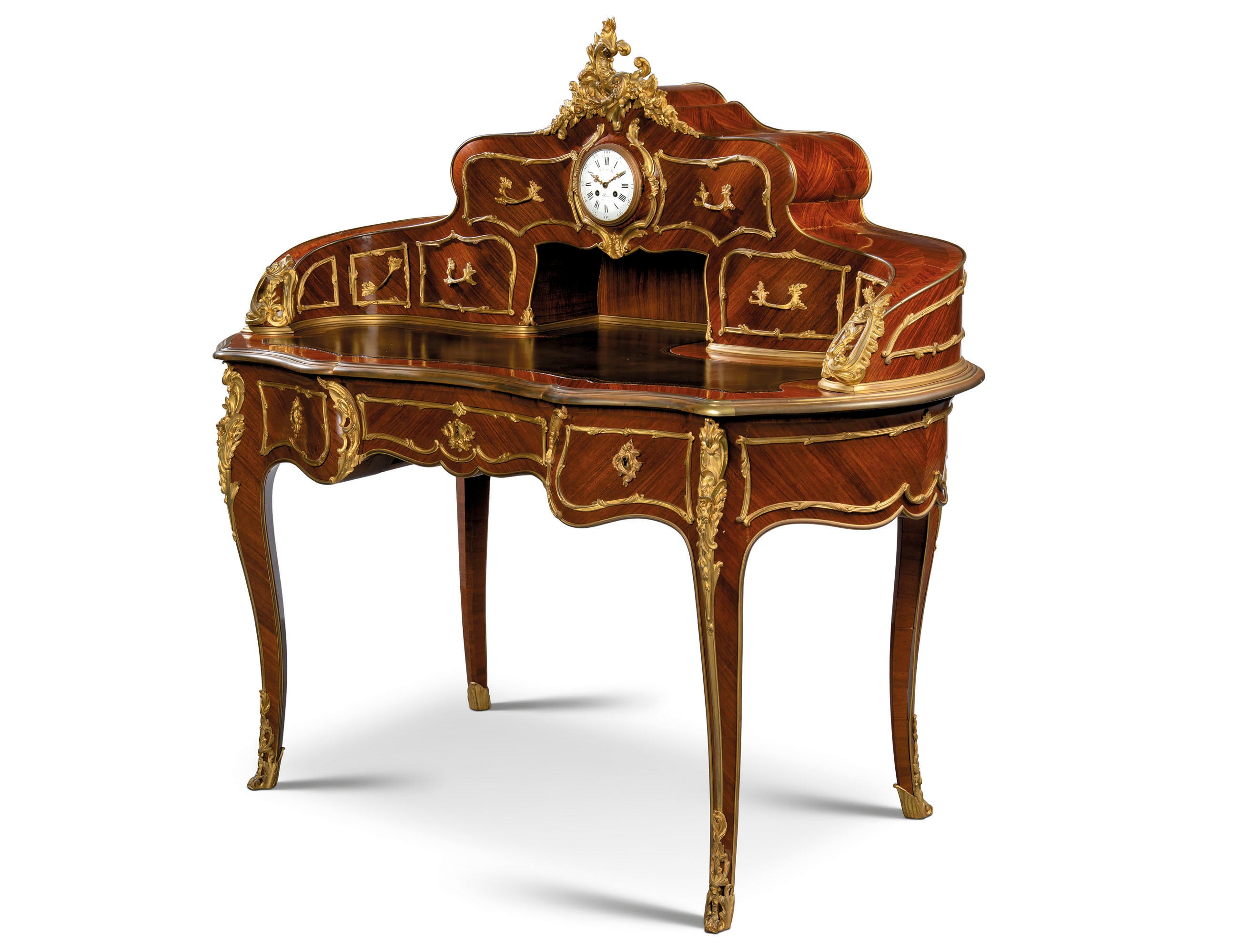 Late 19th Century French Ormolu Mounted Kingwood Desk