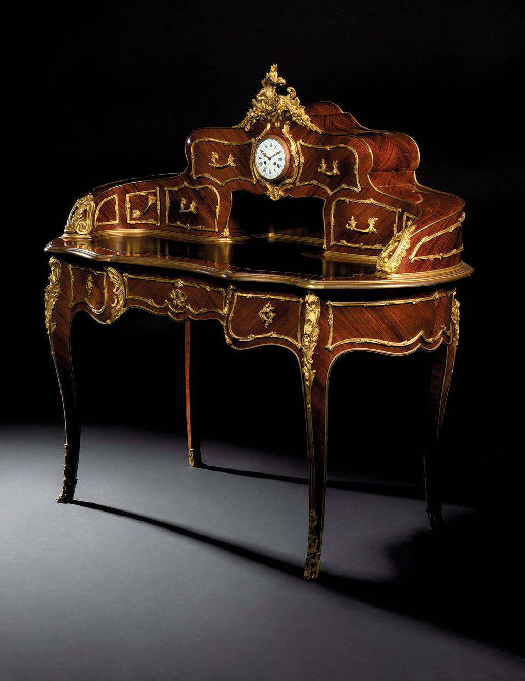 Late 19th Century French Ormolu Mounted Kingwood Desk