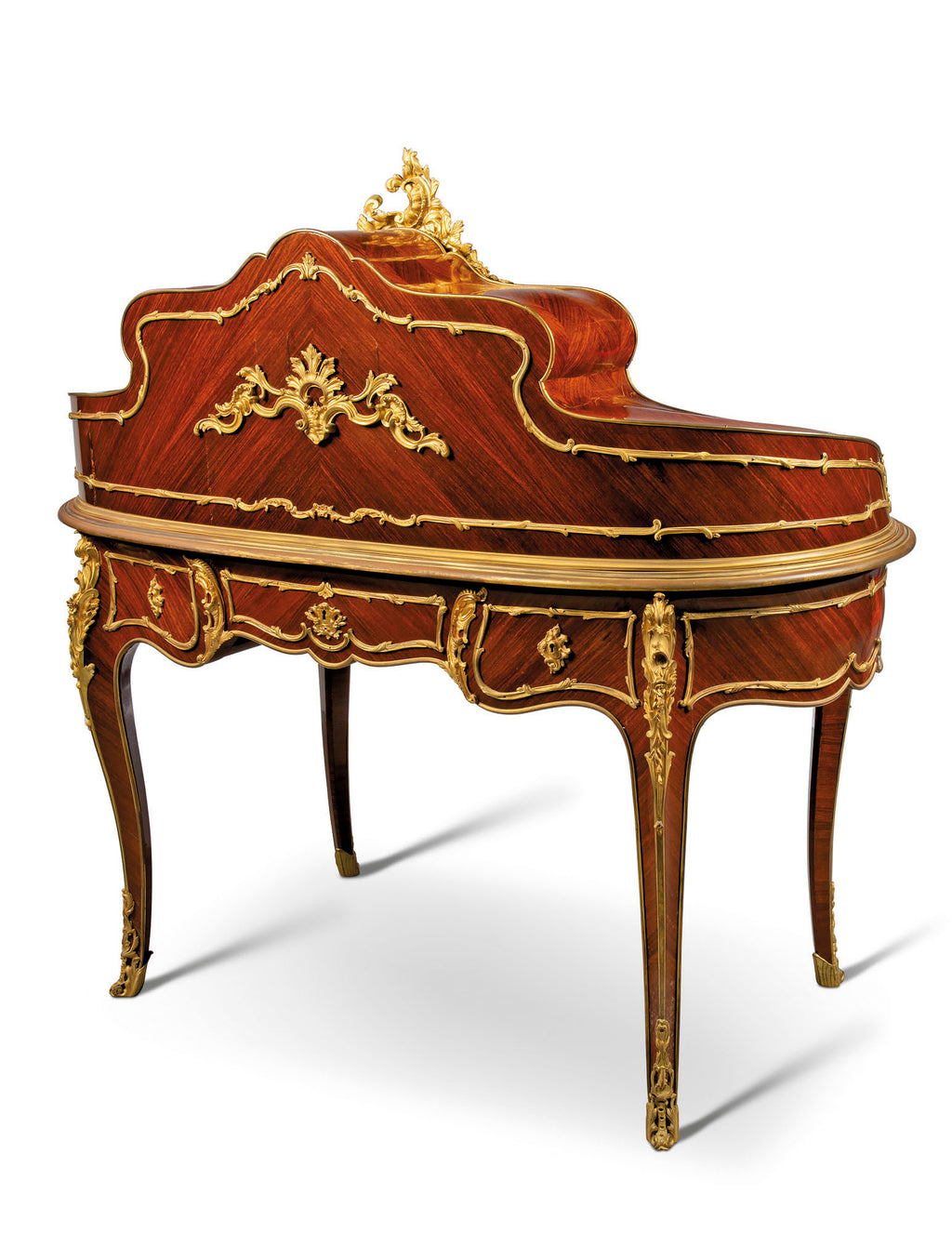 Late 19th Century French Ormolu Mounted Kingwood Desk