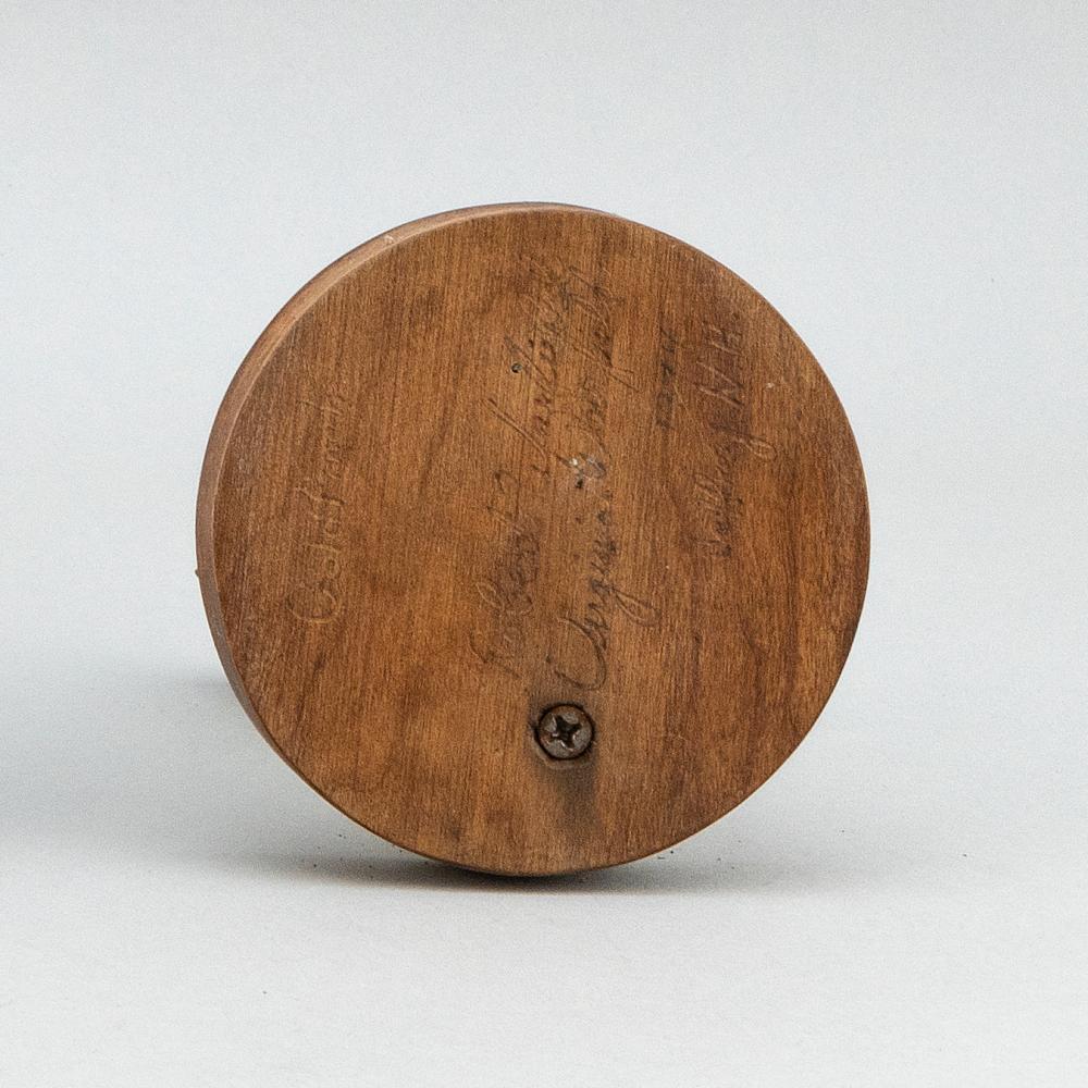 ROBERT & VIRGINIA WARFIELD GOLDFINCH ON WOODEN BASE