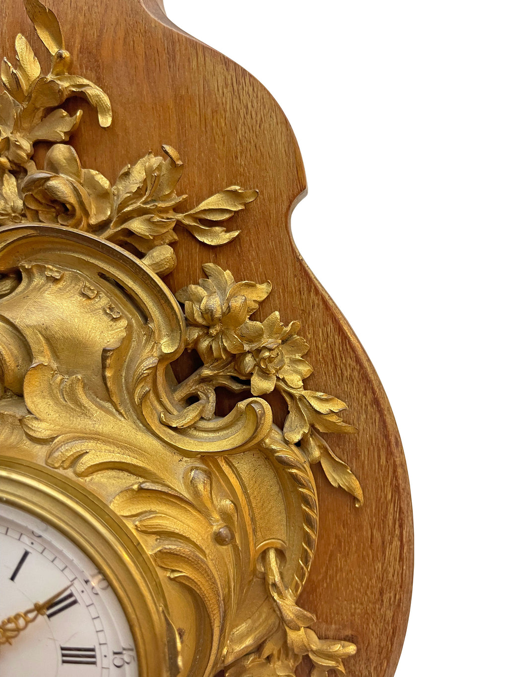 A French Gilt Bronze Cartel / Wall Clock By F. Linke