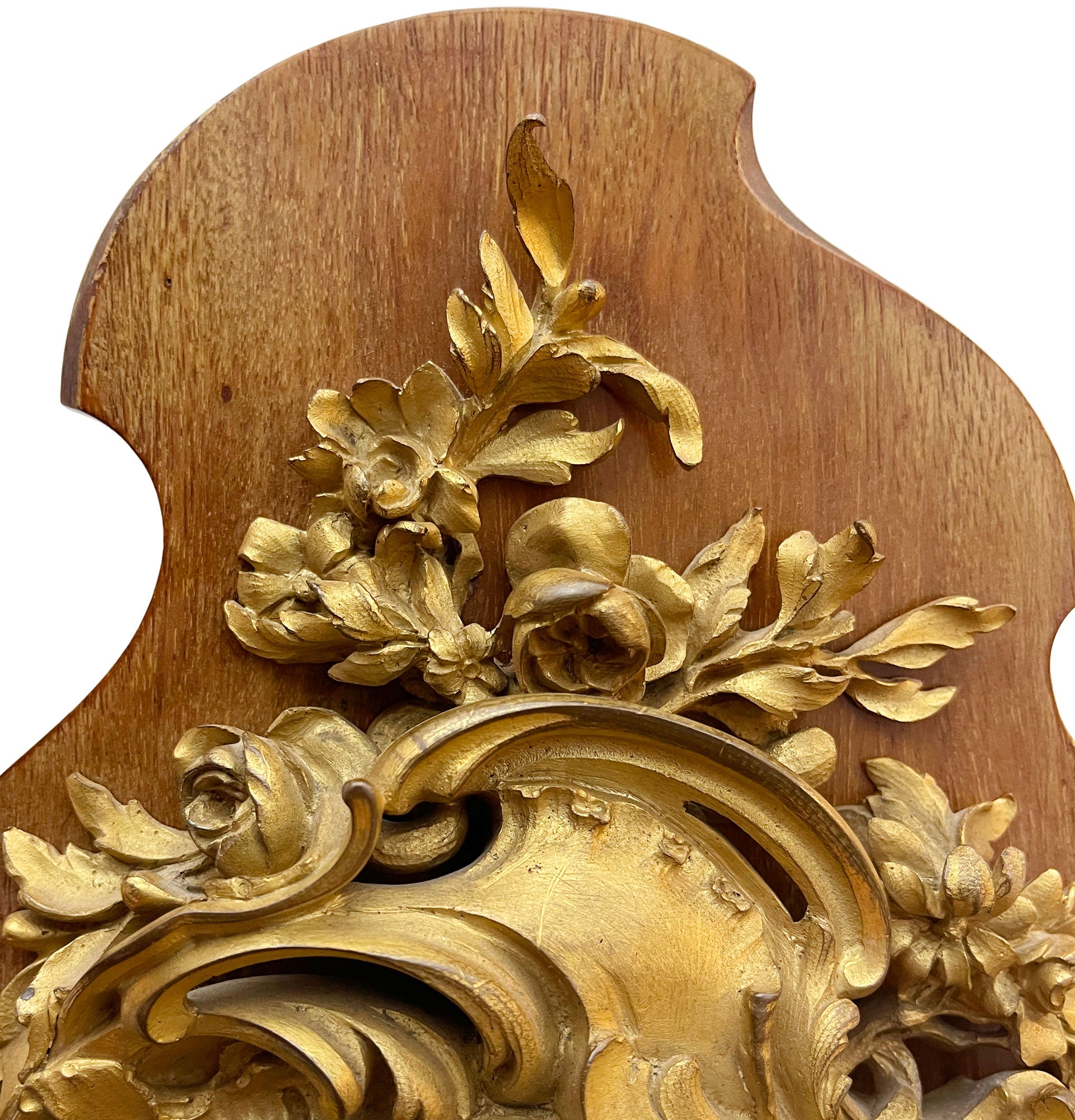 A French Gilt Bronze Cartel / Wall Clock By F. Linke