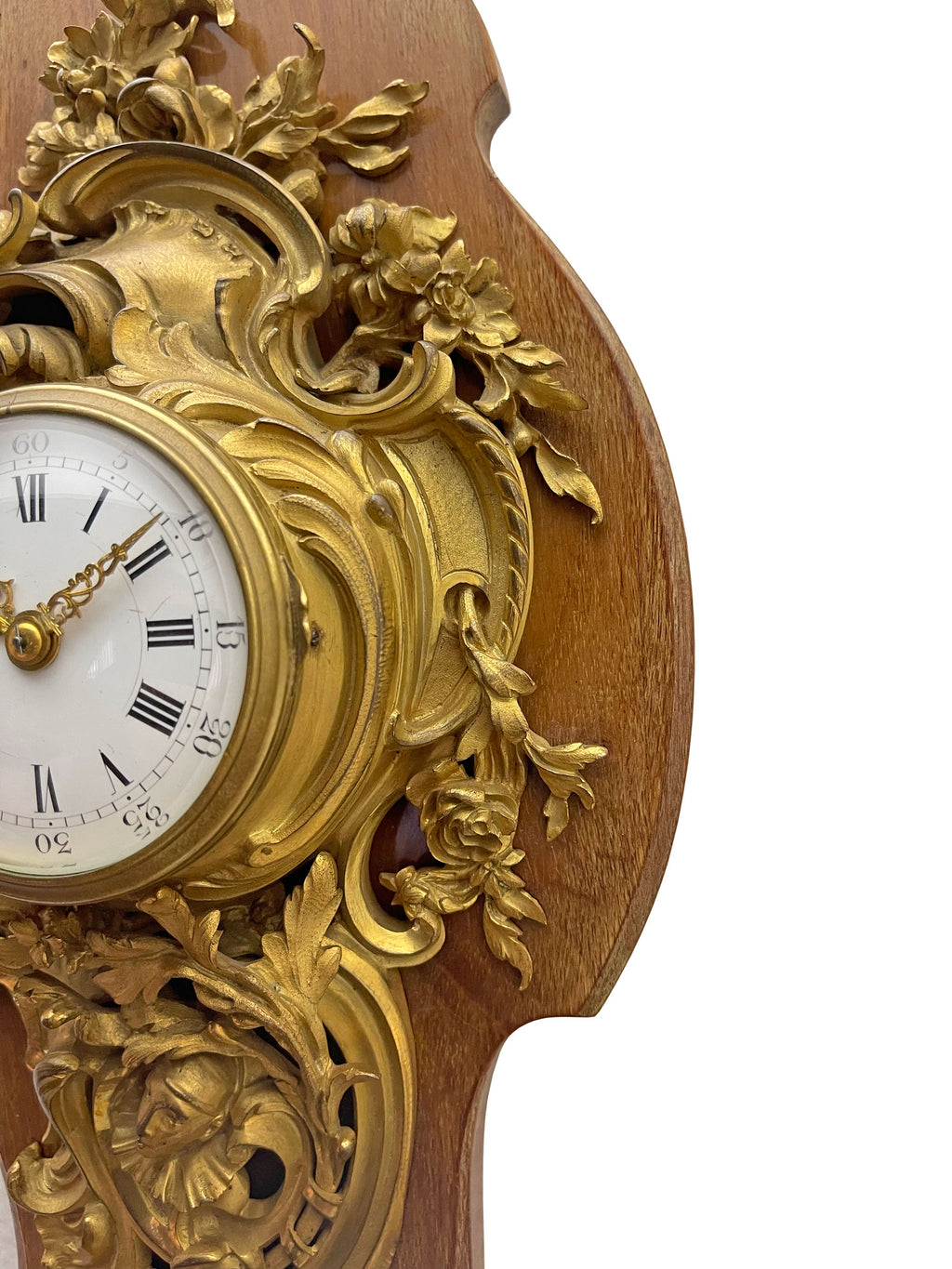 A French Gilt Bronze Cartel / Wall Clock By F. Linke