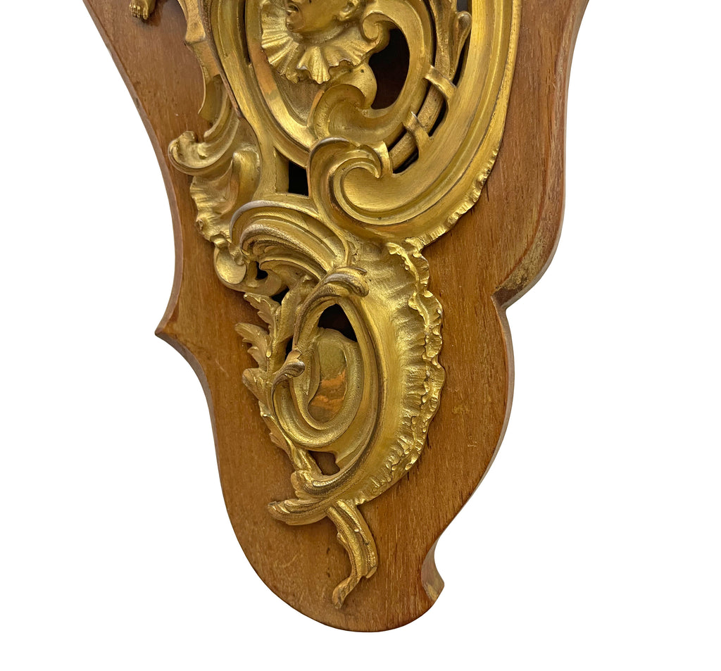 A French Gilt Bronze Cartel / Wall Clock By F. Linke