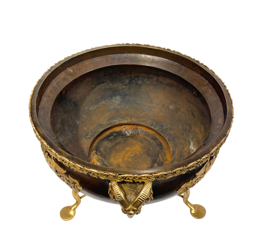 An American Gilt & Patinated Bronze Planter