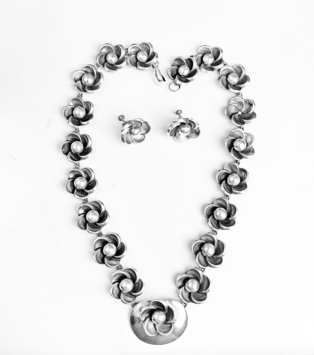 A set of William Spratling silver jewelry