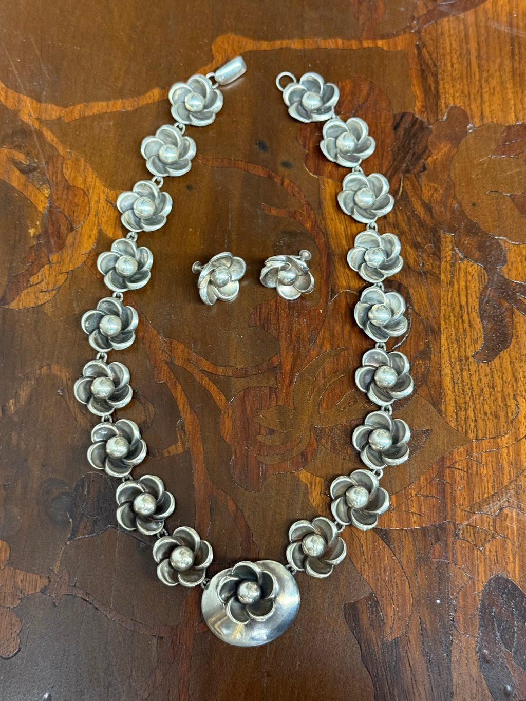 A set of William Spratling silver jewelry