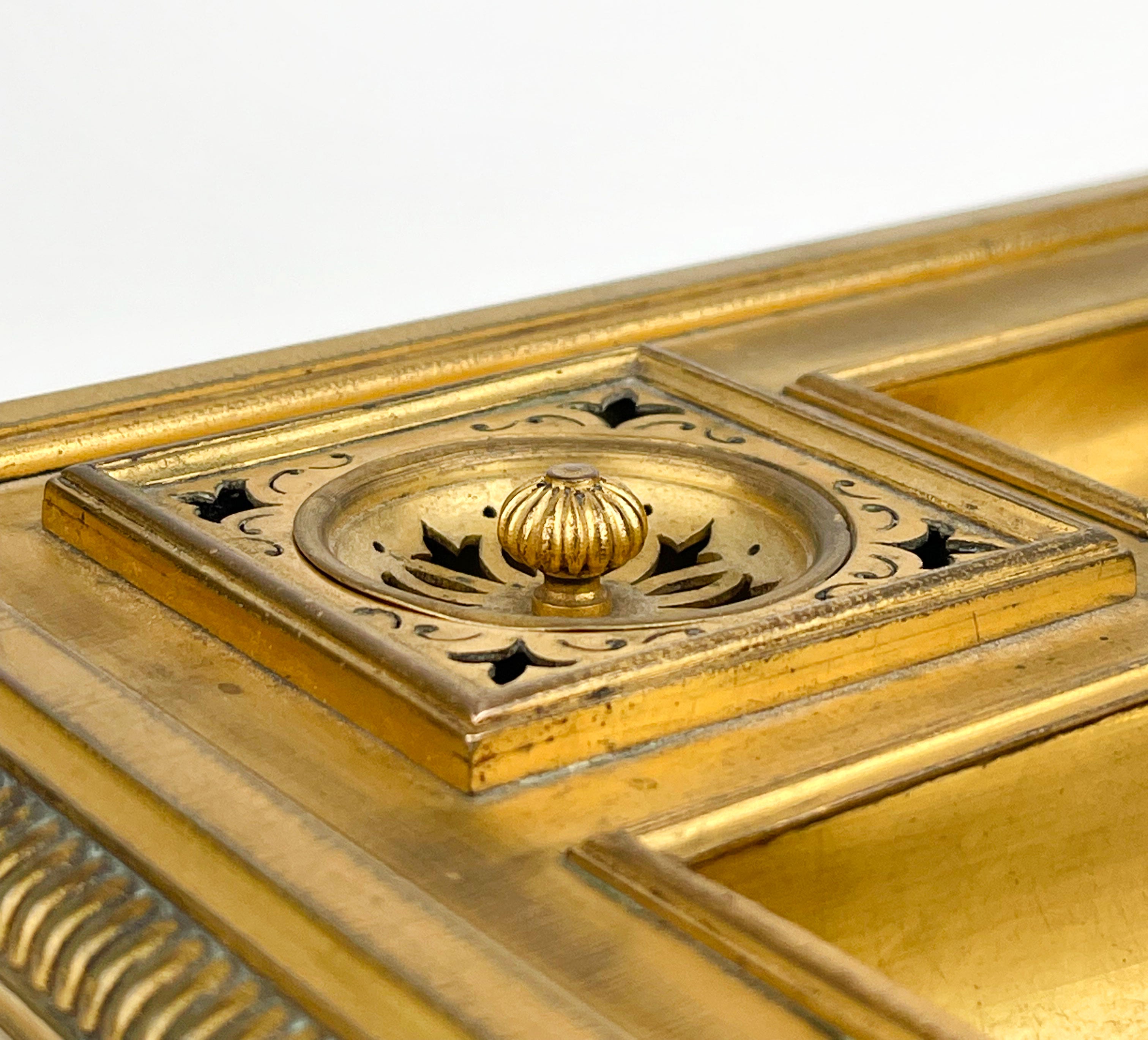 An Ormolu & Chantilly Porcelain Inkwell, France, Circa 1750