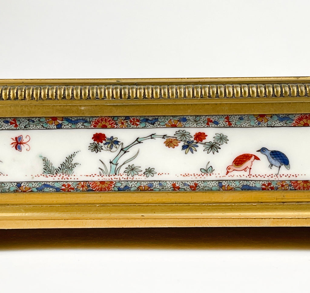 An Ormolu & Chantilly Porcelain Inkwell, France, Circa 1750