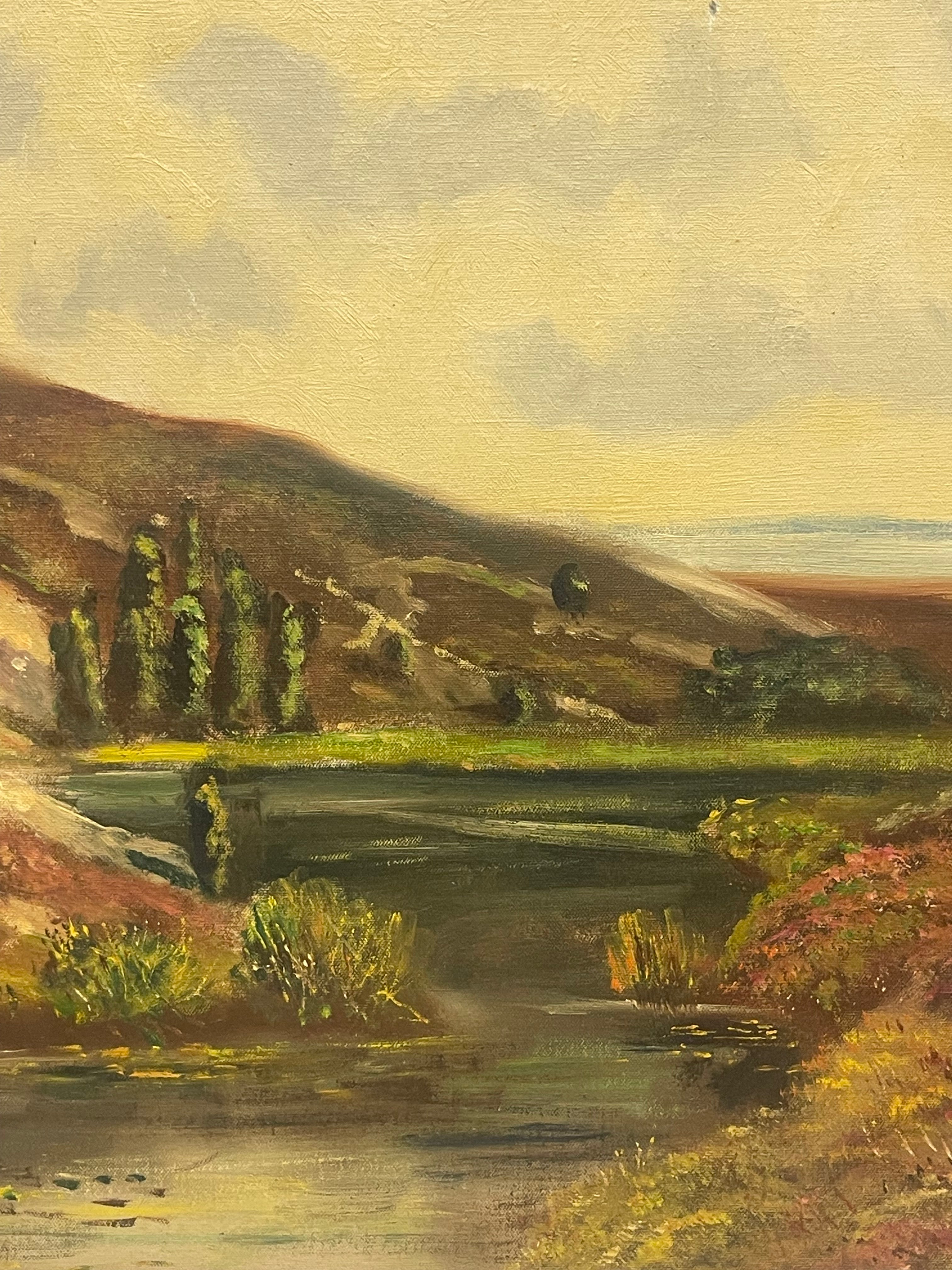 Oil on Canvas Painting Landscape By H. Wester (Dutch, 20th Century)