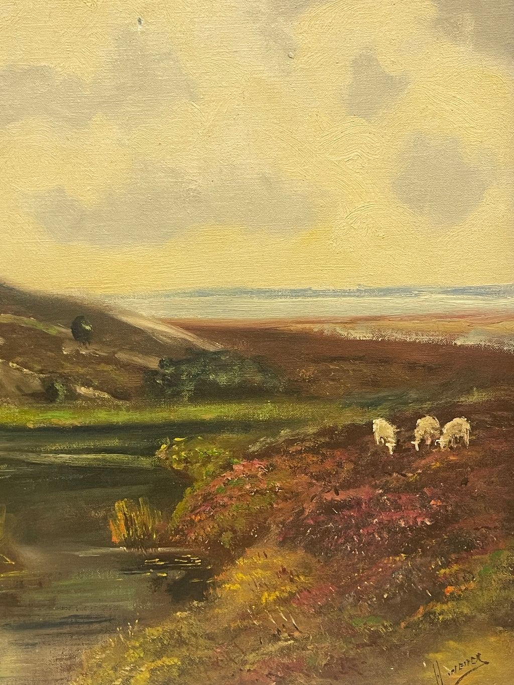 Oil on Canvas Painting Landscape By H. Wester (Dutch, 20th Century)