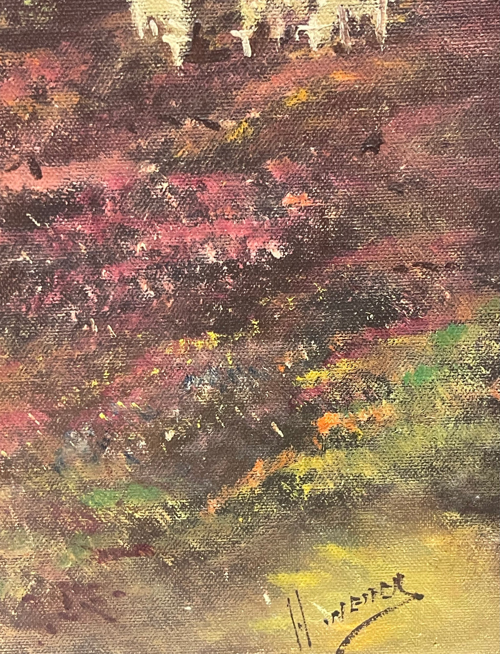 Oil on Canvas Painting Landscape By H. Wester (Dutch, 20th Century)