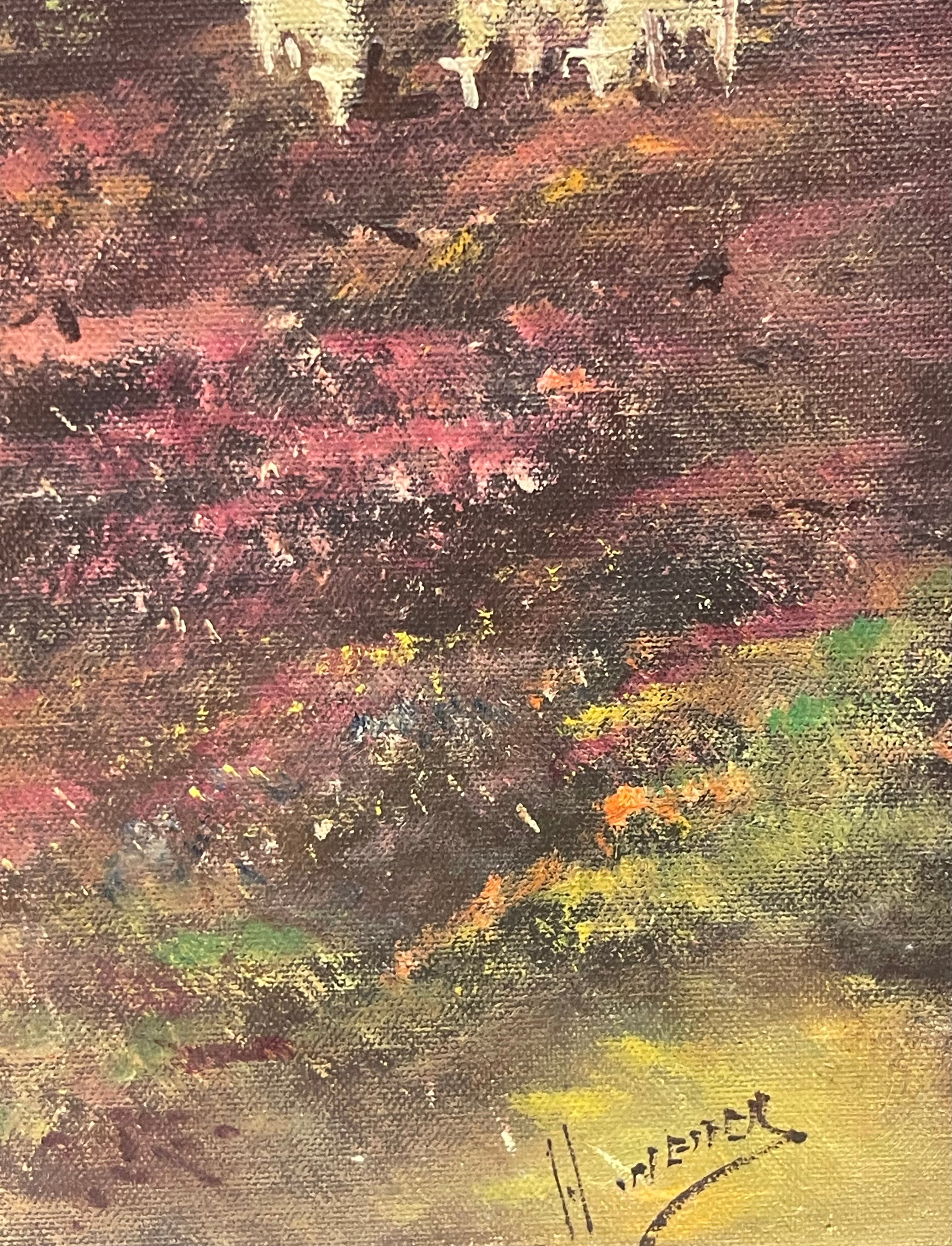 Oil on Canvas Painting Landscape By H. Wester (Dutch, 20th Century)