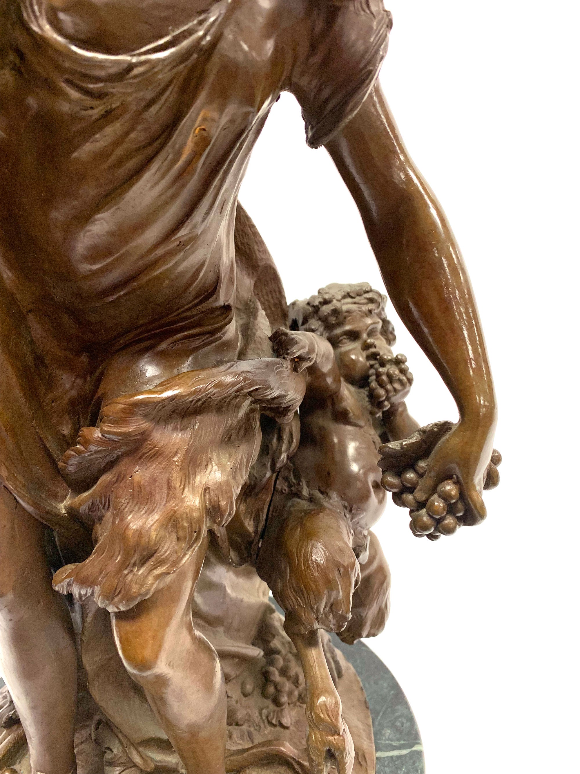 Bacchic Revelers, Model of Clodion Bronze Figure Group