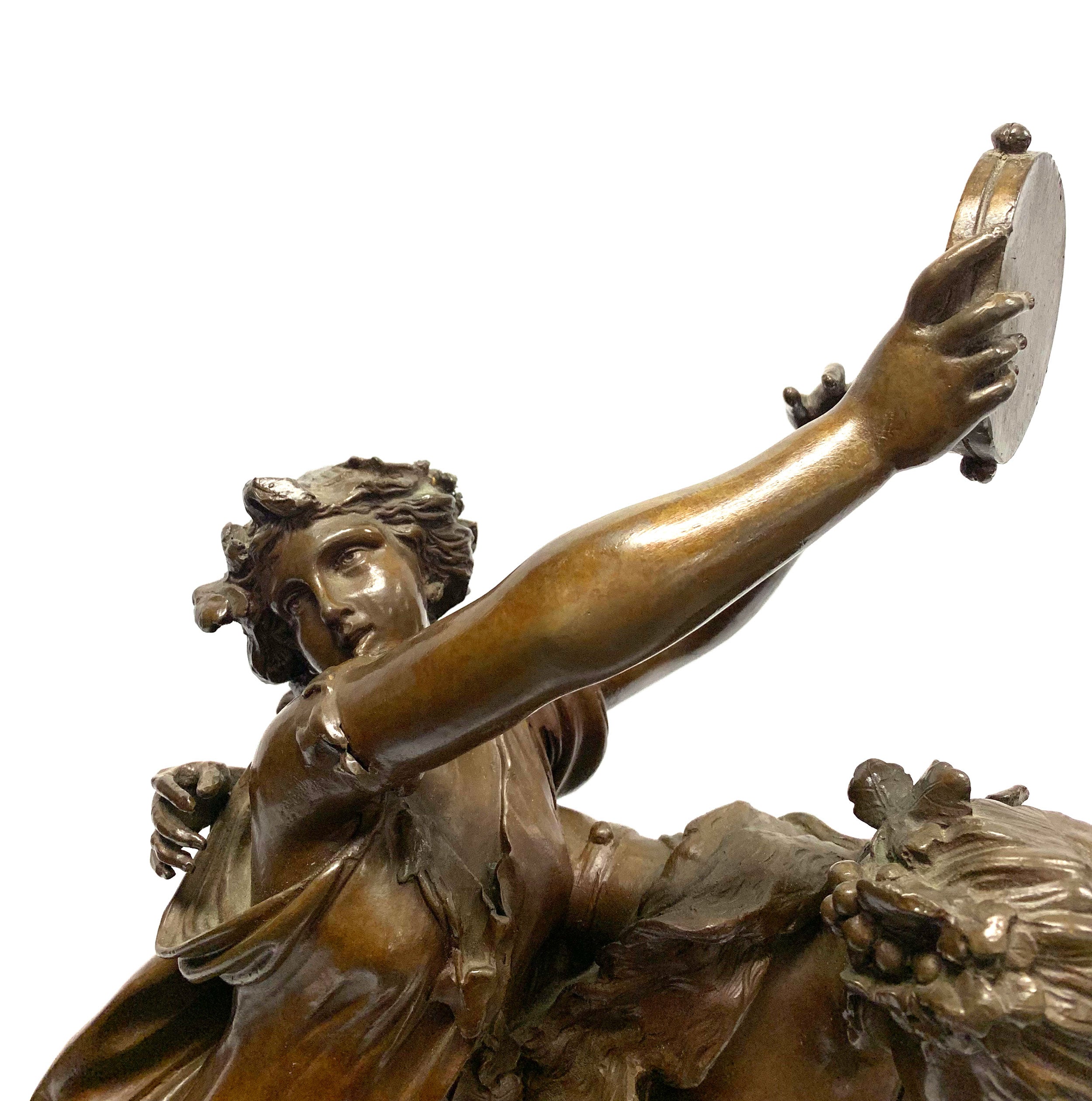 Bacchic Revelers, Model of Clodion Bronze Figure Group