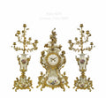 19th C. Ormolu Mounted Berlin KPM Porcelain Clock Set