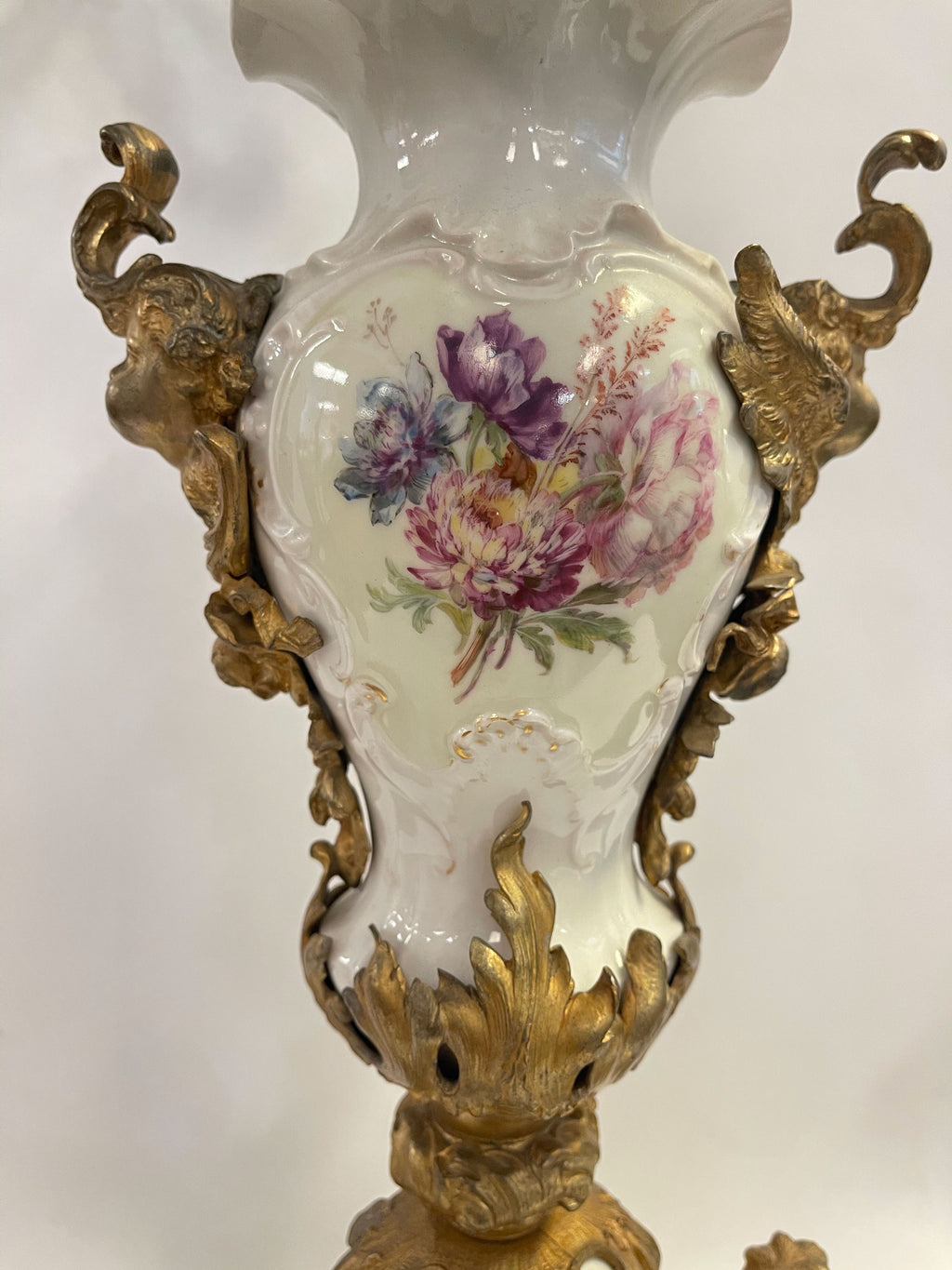 19th C. Ormolu Mounted Berlin KPM Porcelain Clock Set