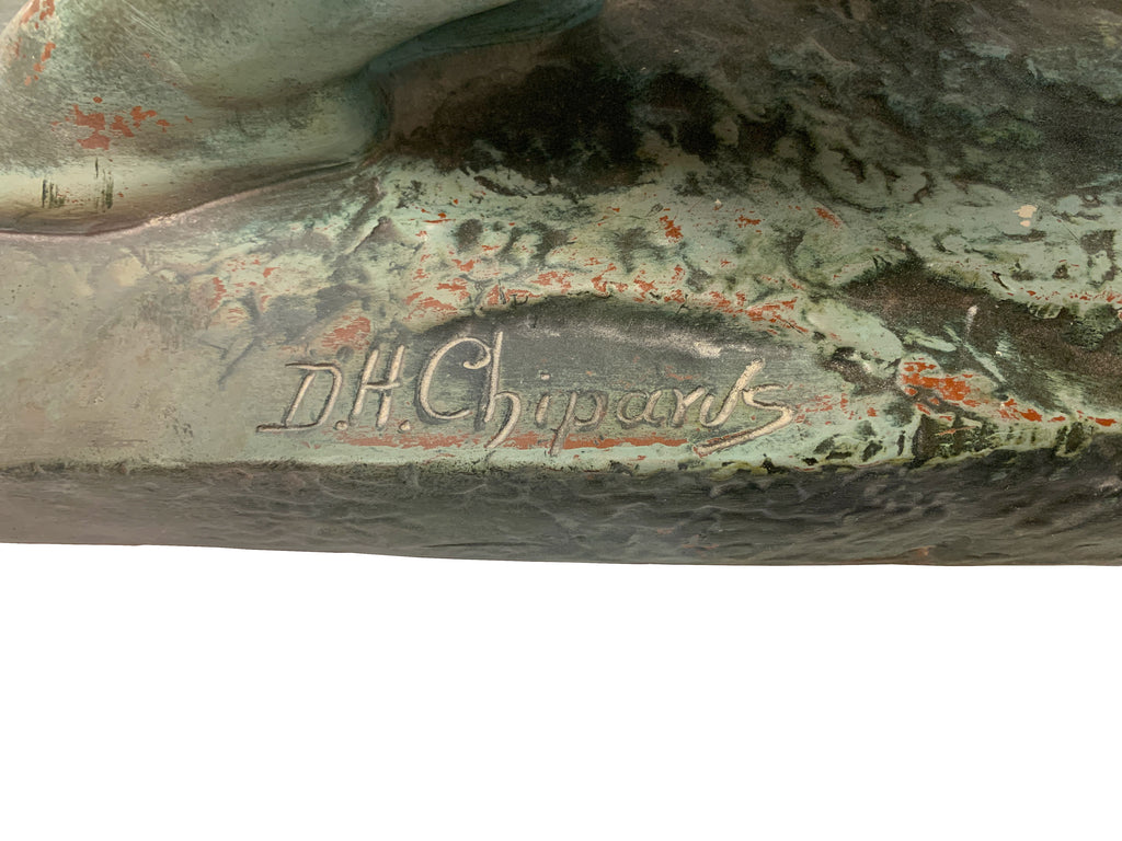 Demetre H. Chiparus (1886–1947)" Nude with Bird of Paradise"