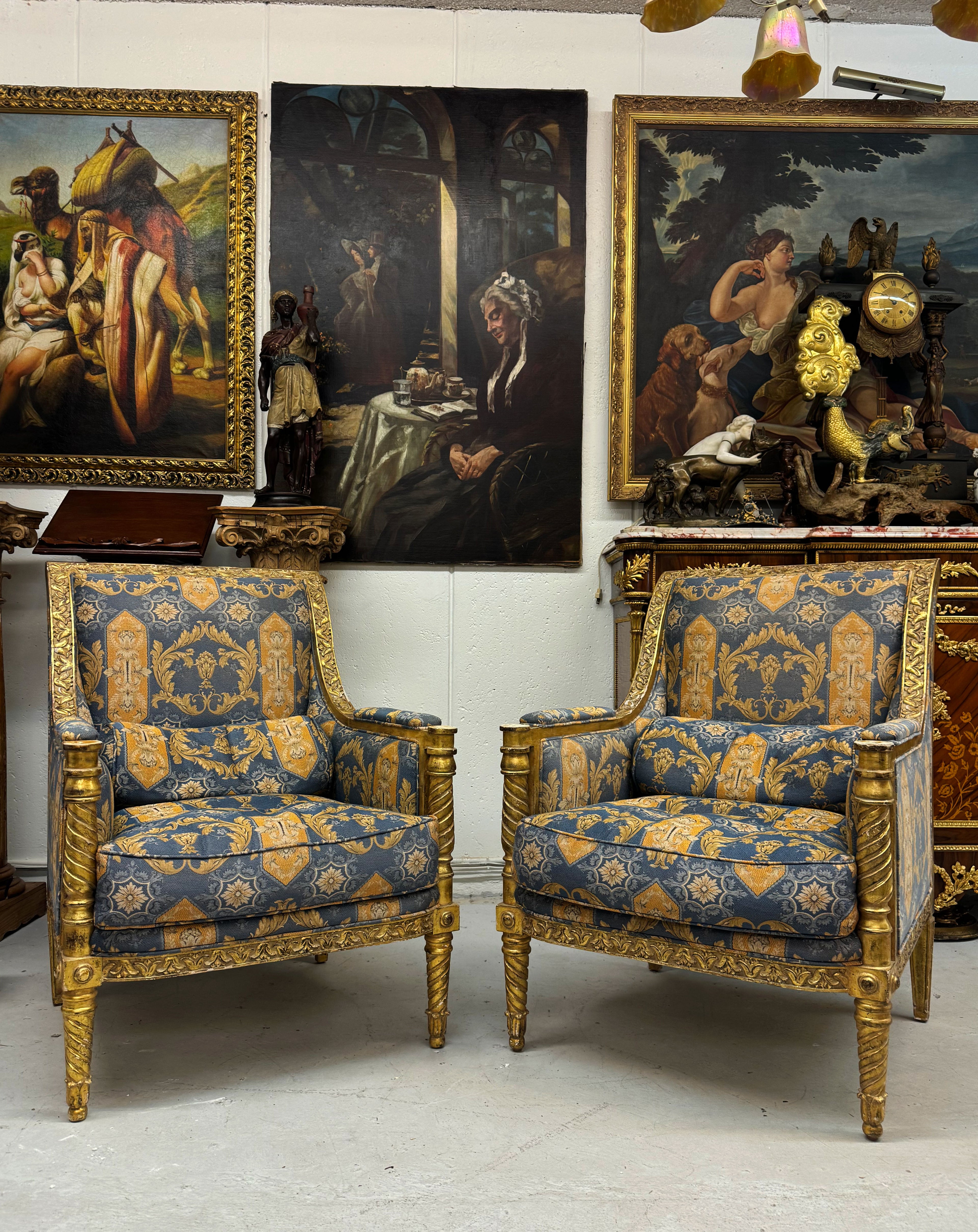 A PAIR OF LOUIS XVI GILTWOOD FAUTEUILS A LA REINE BY LOUIS DELANOIS, CIRCA 1780