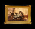 Cats Playing , Oil on Canvas By F. Sanders