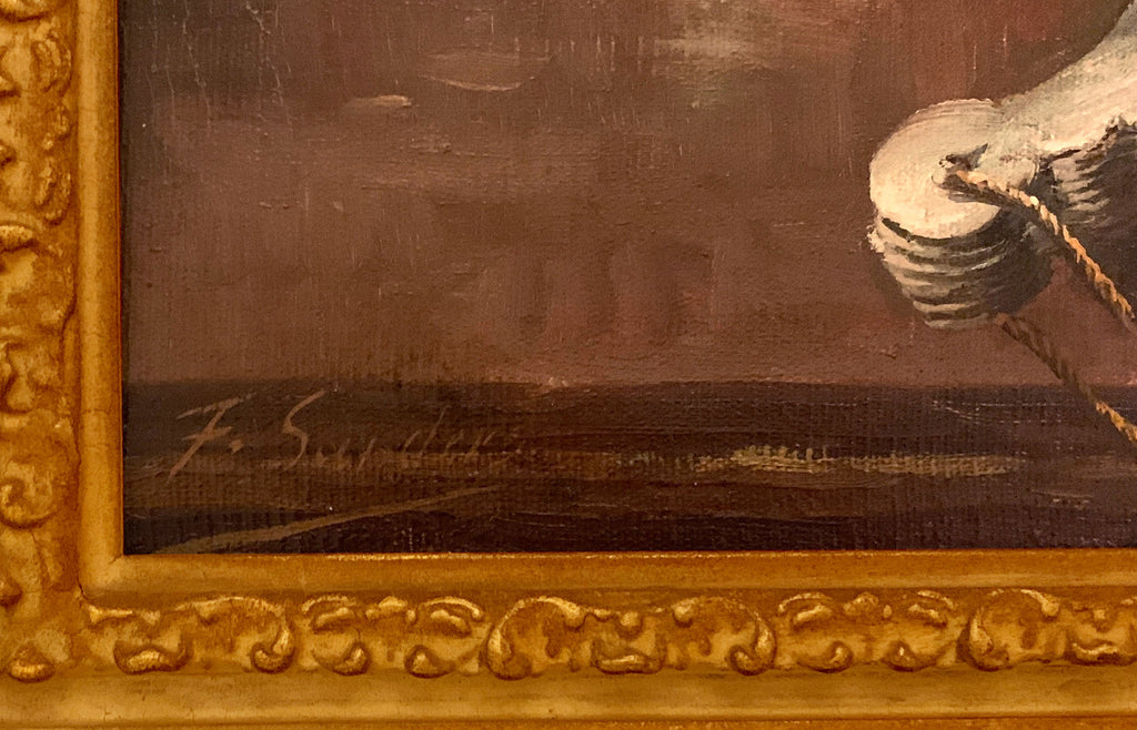 Cats Playing , Oil on Canvas By F. Sanders