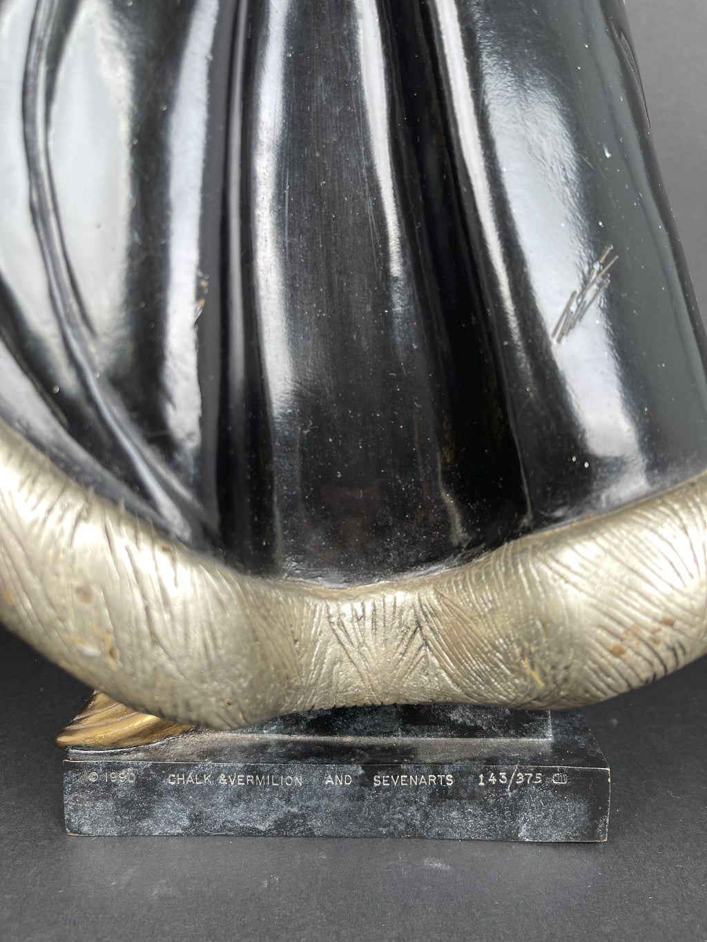 Authentic Limited Edition Enameled Bronze Sculpture Of A Standing Lady By Erte