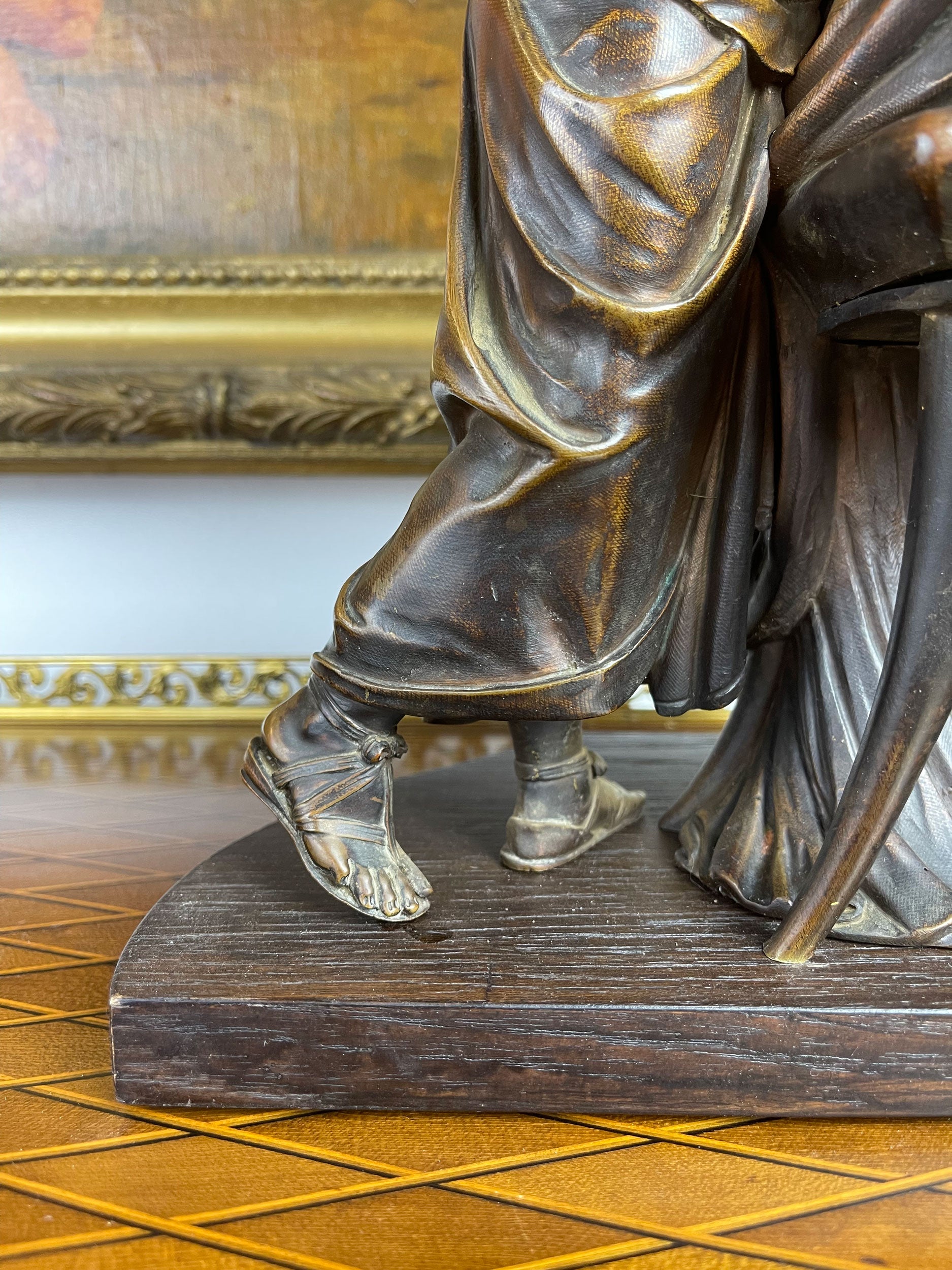 19th C. French Patinated Bronze Group By Moreau