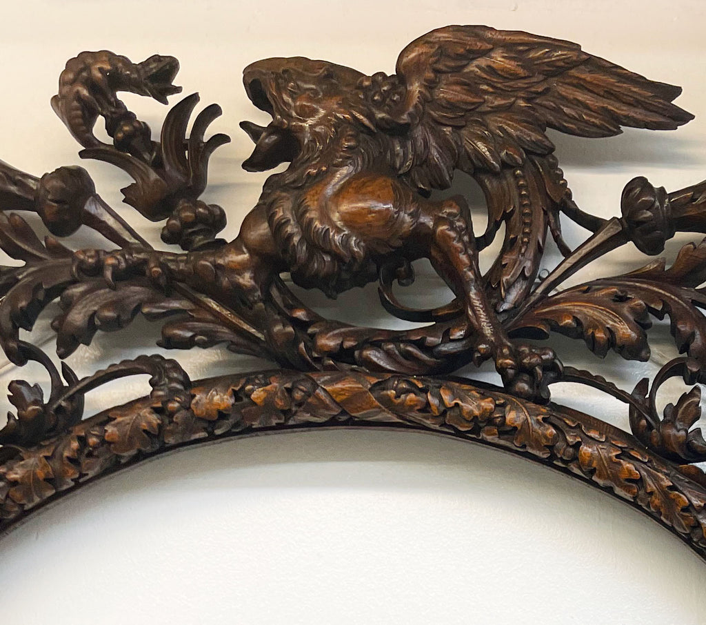 Monumental 18th Century Hand Carved Wooden Frame