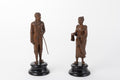 A Pair of Patinated Bronze Sculpture of a Couple