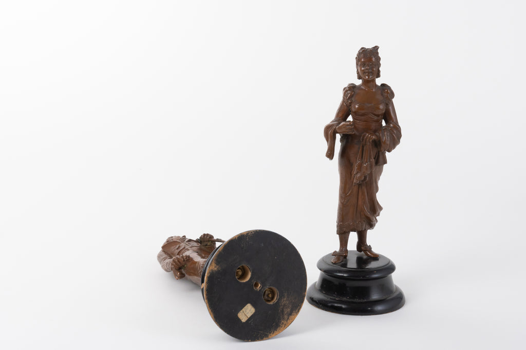 A Pair of Patinated Bronze Sculpture of a Couple