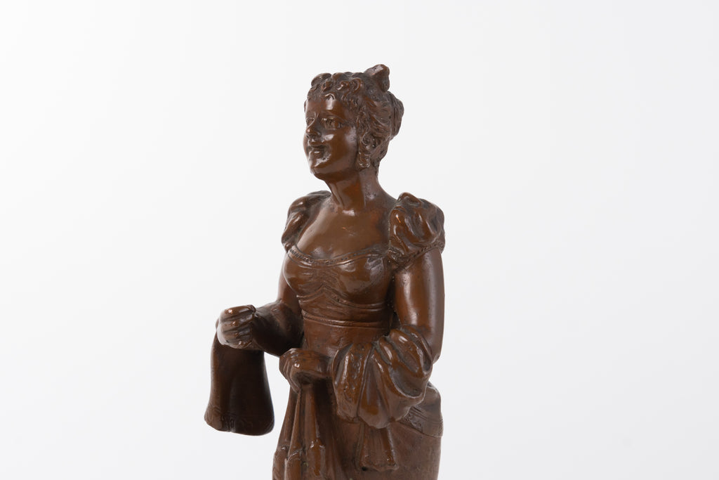 A Pair of Patinated Bronze Sculpture of a Couple