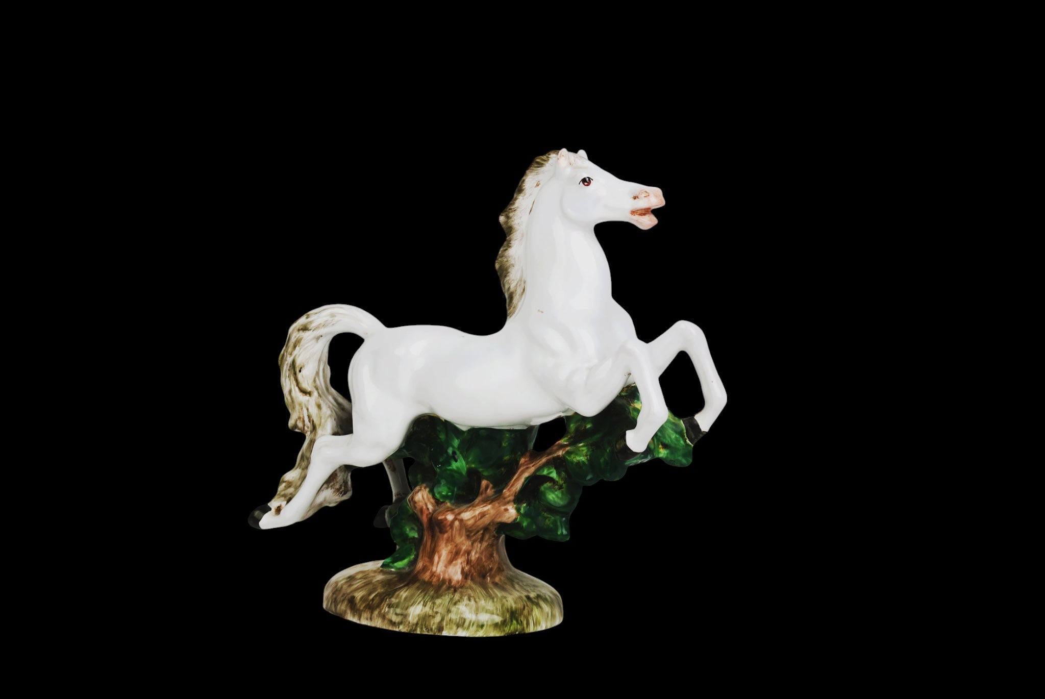 20th Century Pair of Italian Porcelain Figure Of Horses