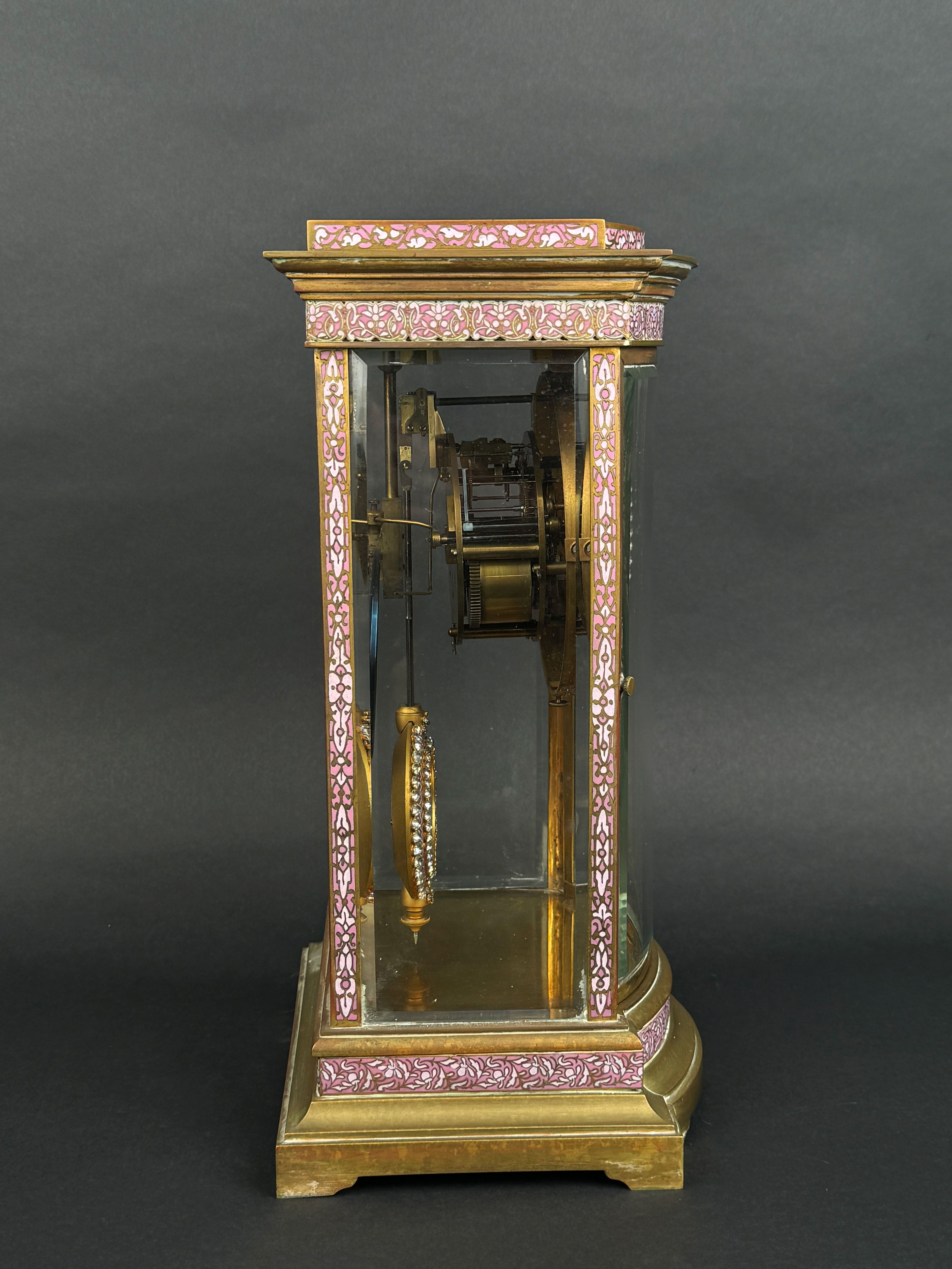 19th Century Tiffany & Co Champleve Enamel & Bronze Clock