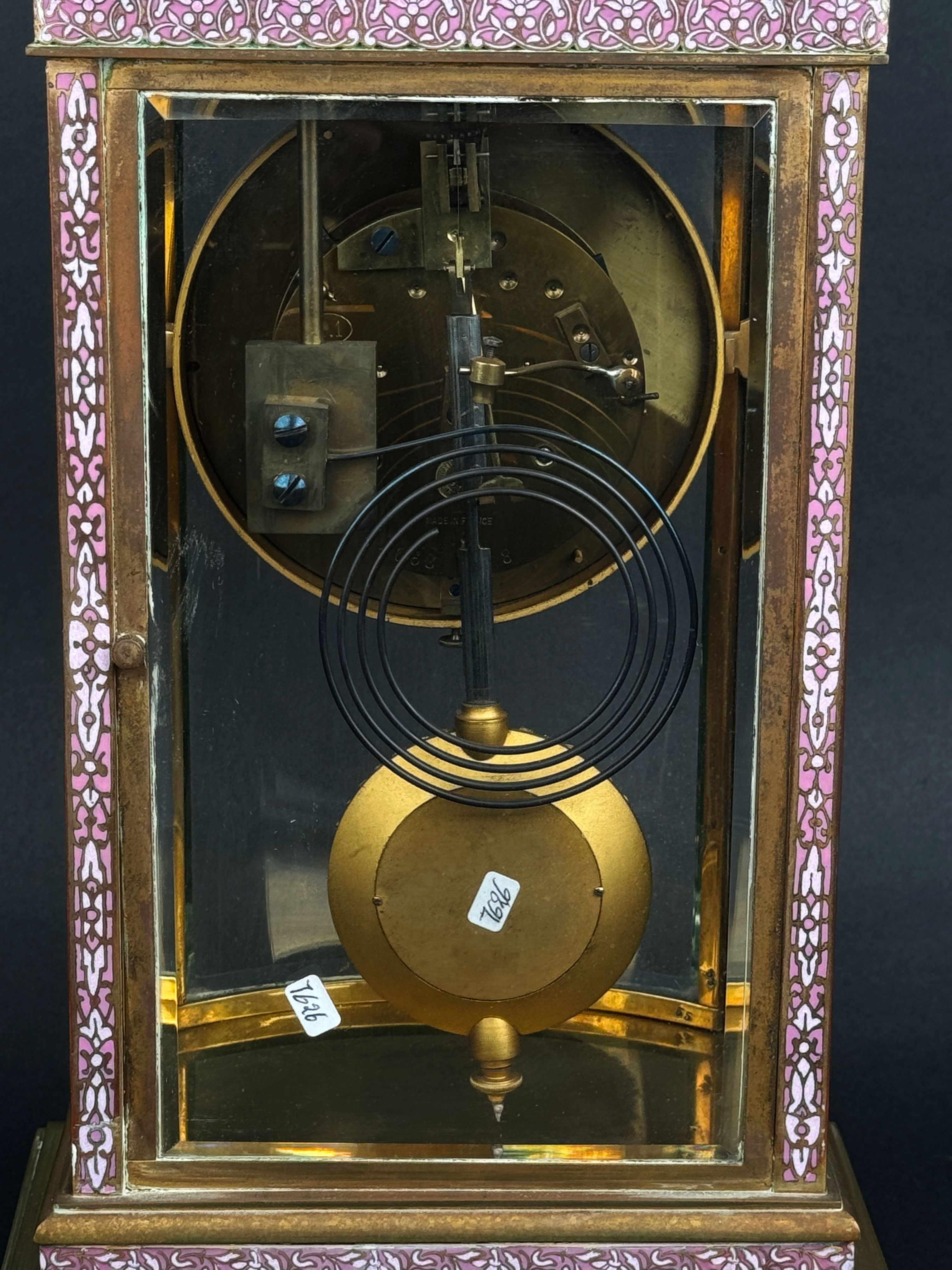 19th Century Tiffany & Co Champleve Enamel & Bronze Clock