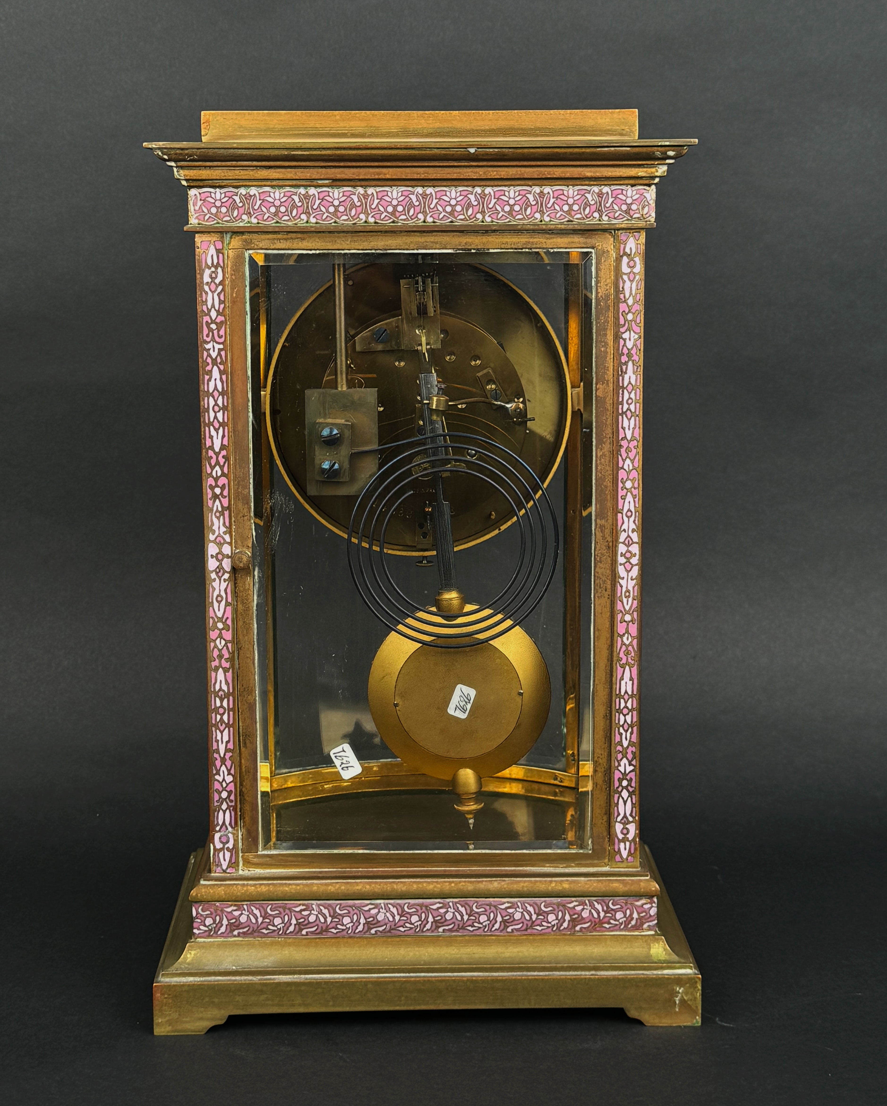 19th Century Tiffany & Co Champleve Enamel & Bronze Clock
