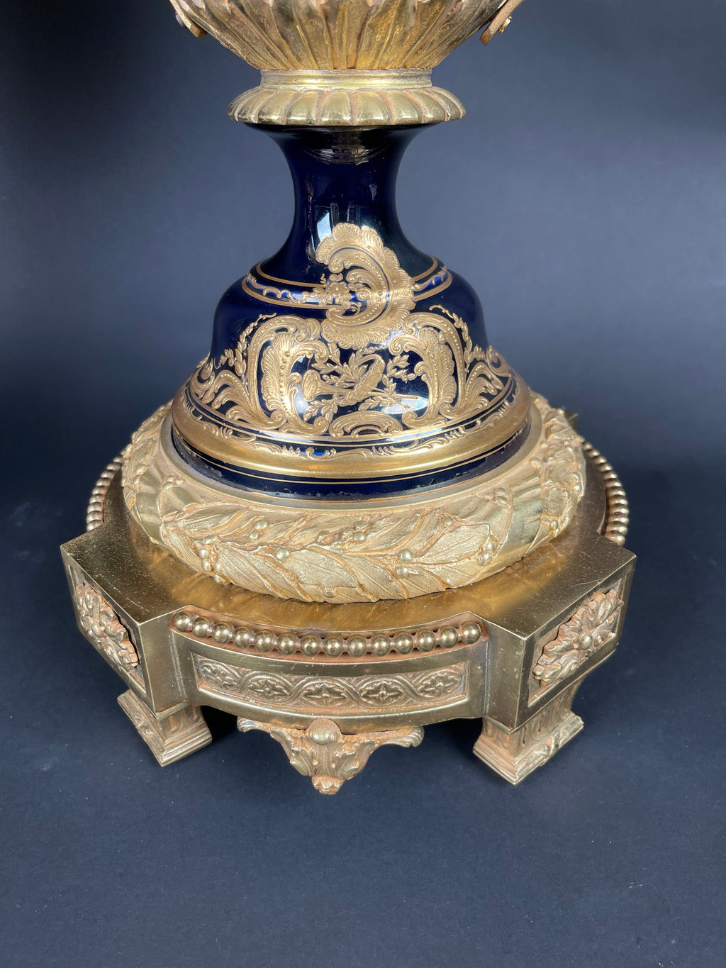 19th Century Pair Of French Ormolu Sevres Porcelain Urns