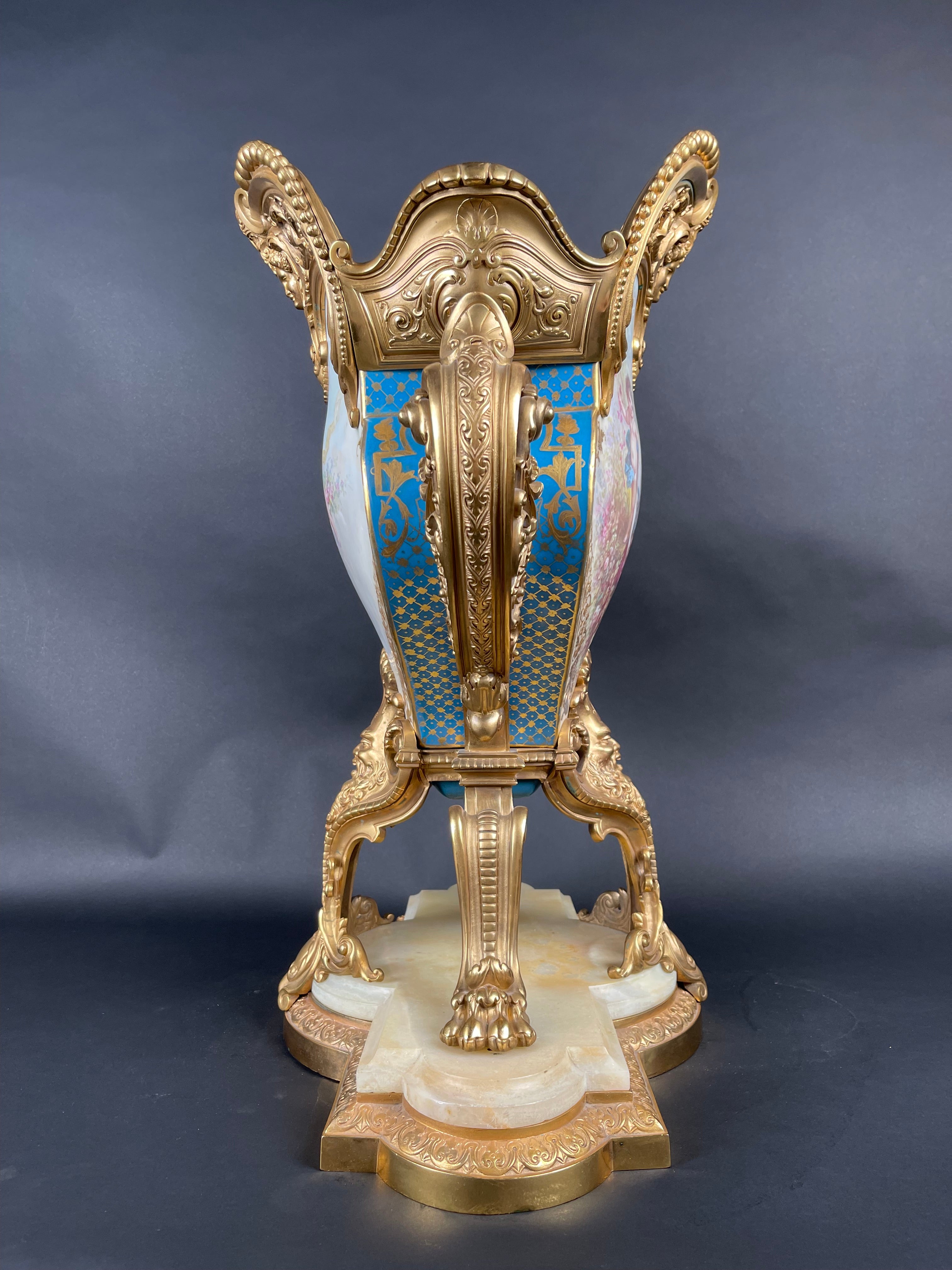 Magnificent & Rare 19th Century French Ormolu Mounted Sevres Porcelain Jardinier