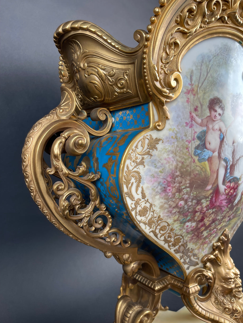 Magnificent & Rare 19th Century French Ormolu Mounted Sevres Porcelain Jardinier