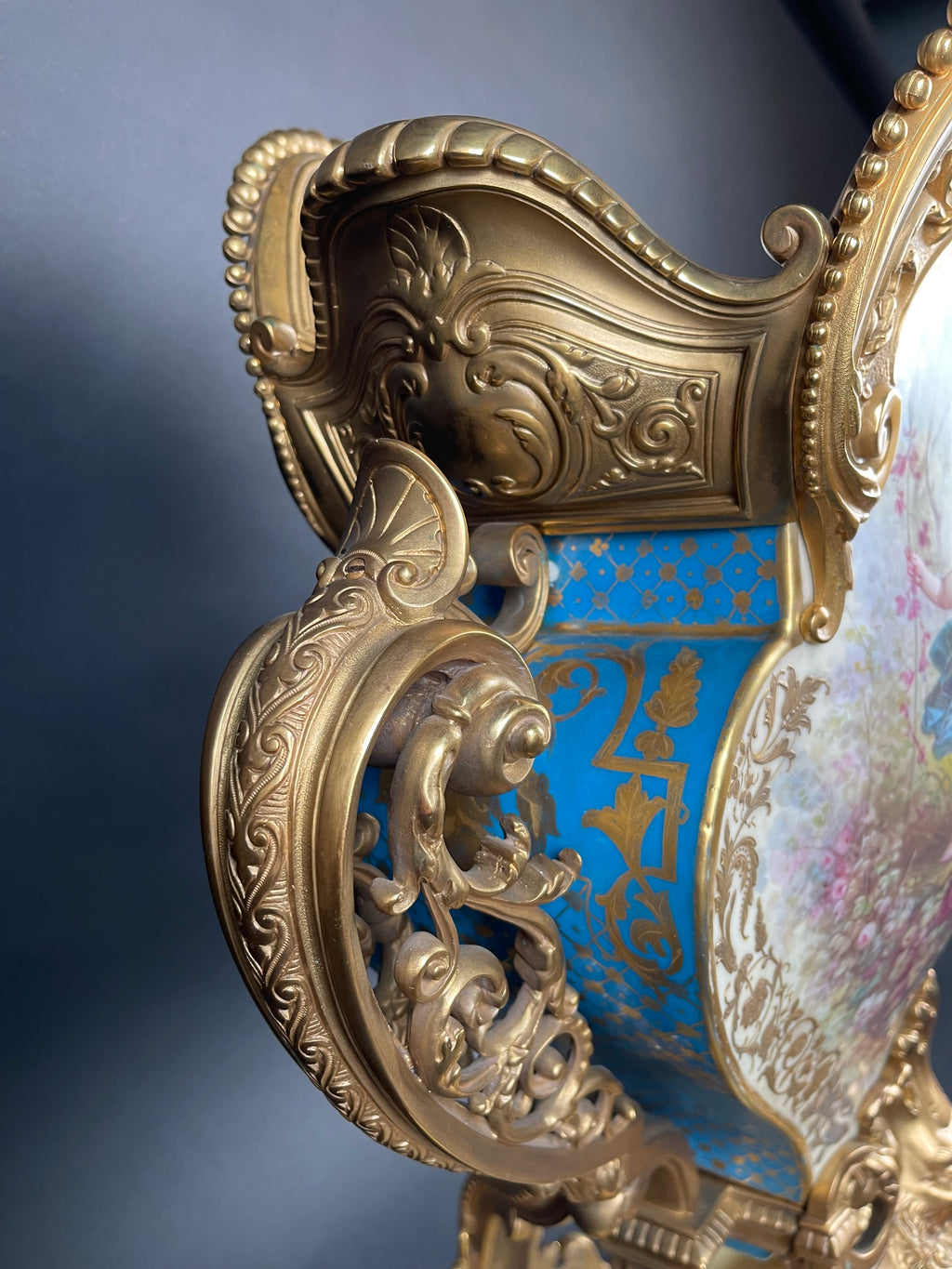 Magnificent & Rare 19th Century French Ormolu Mounted Sevres Porcelain Jardinier