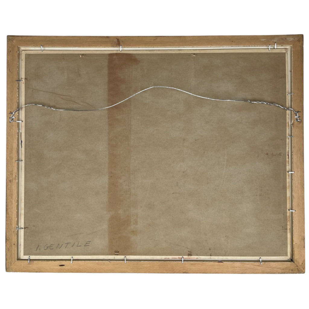 A Canvas Laid On Board Painting of a Clown By Gentile