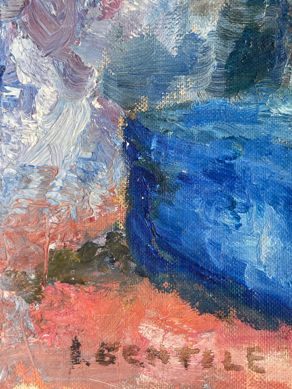 A Canvas Laid On Board Painting of a Clown By Gentile