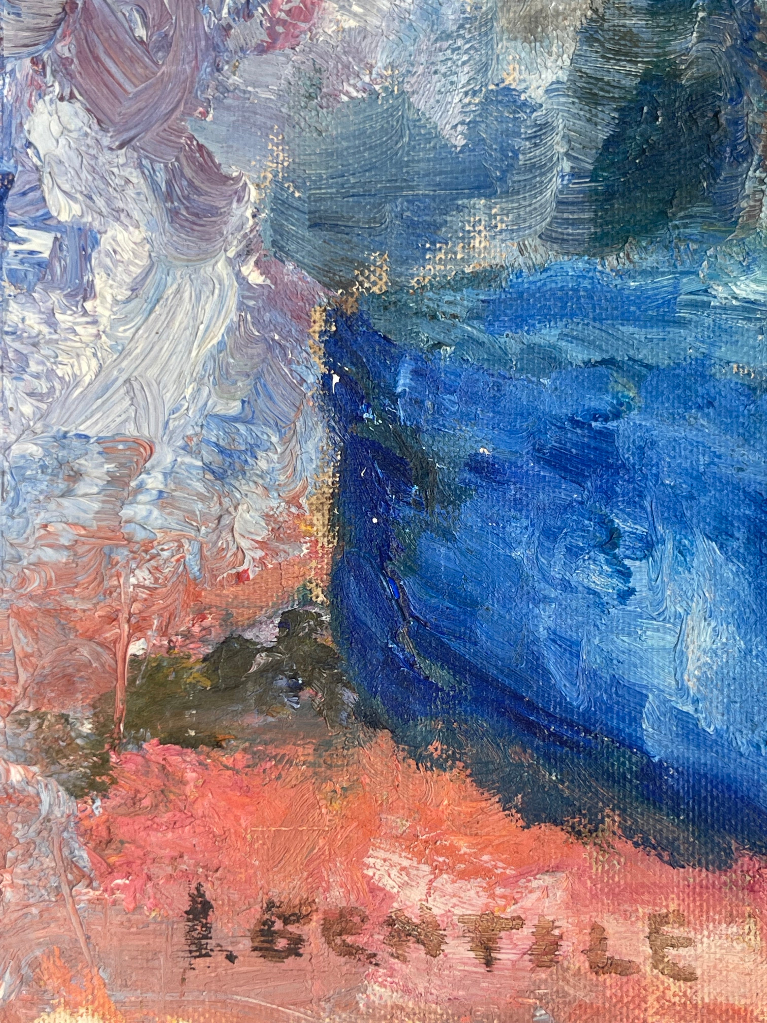 A Canvas Laid On Board Painting of a Clown By Gentile