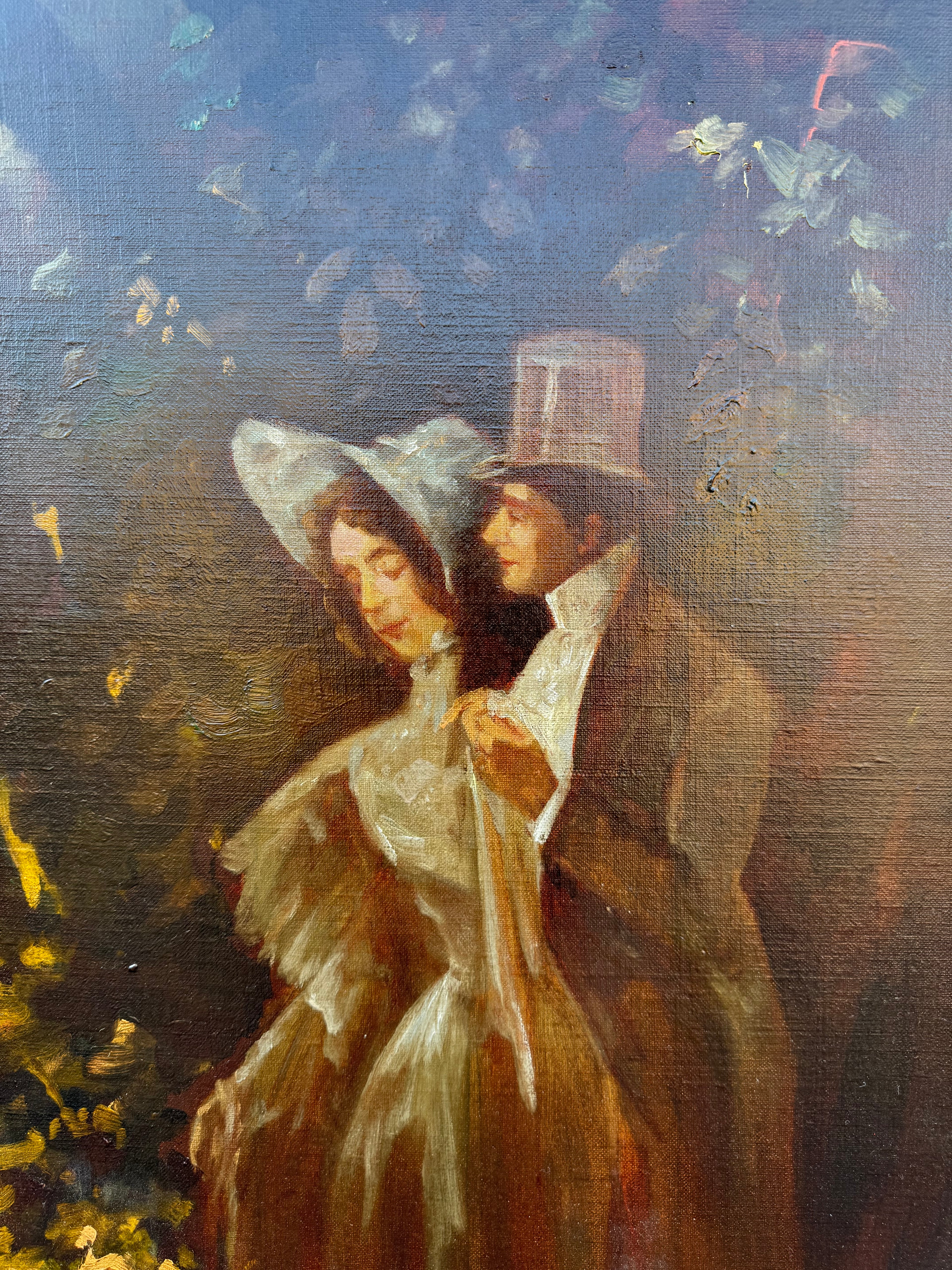 "Afternoon Tea" 19th Century French Oil On Canvas Painting