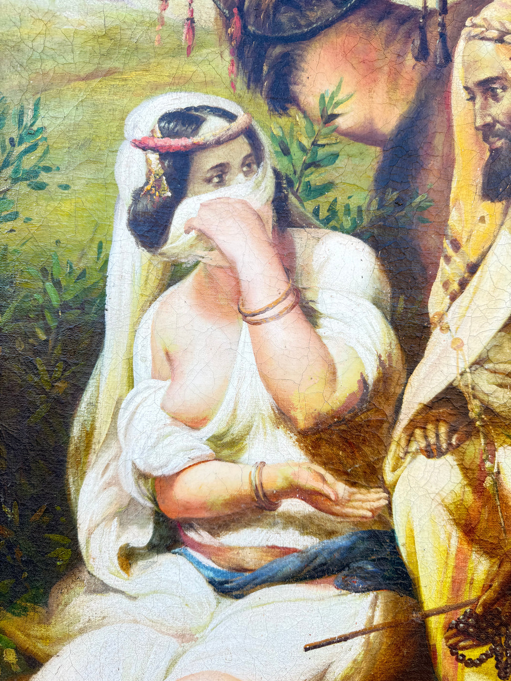 19th Century Italian Orientalist Oil On Canvas Painting