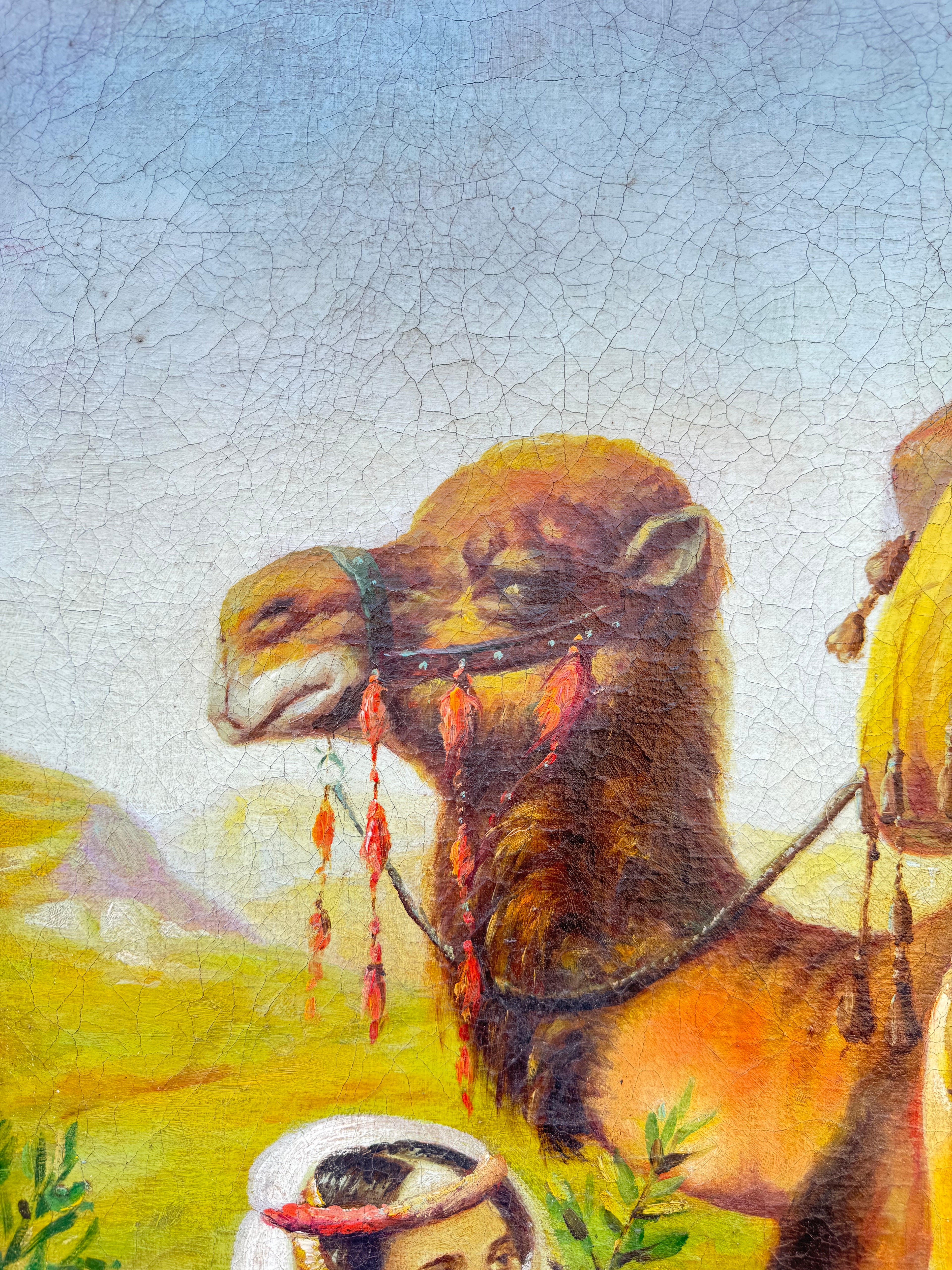 19th Century Italian Orientalist Oil On Canvas Painting